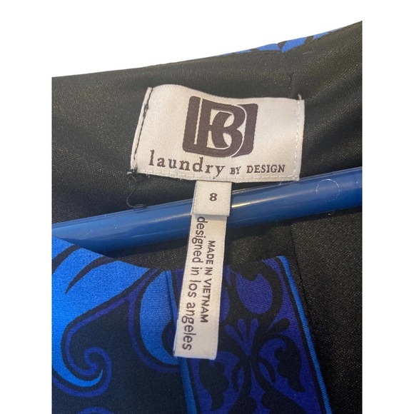 Laundry by Design Blue Pattern Shift Dress - Size 8 - Picture 3 of 4